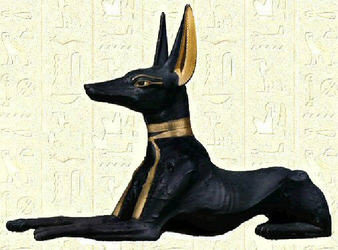 Anubis dieu funéraire forme canidé