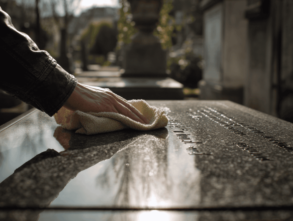 Comment entretenir une plaque funéraire en verre ?
