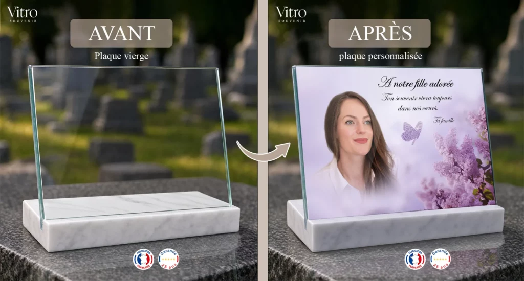 Quelle phrase graver sur une plaque funéraire ?