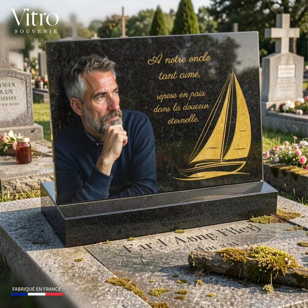 plaque funéraire pour oncle