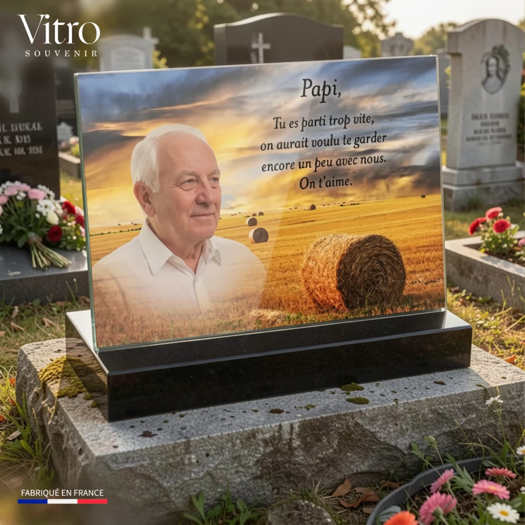 Plaque funéraire pour grand parent
